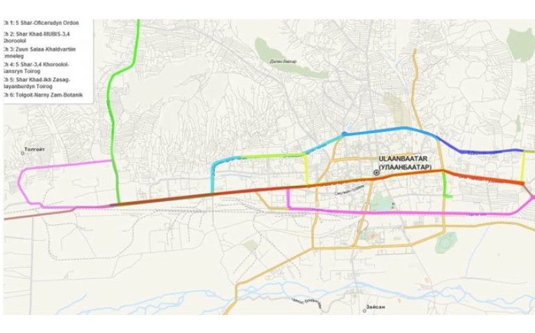 "Google maps"-т нийслэлийн автобусны 97 чиглэлийн мэдээллийг оруулна